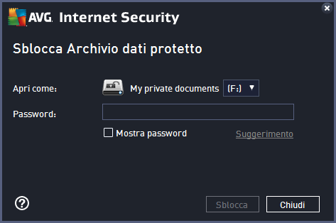 subito. Una volta aperto, l'archivio dati protetto verrà visualizzato nel computer come un nuovo disco virtuale.