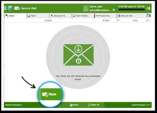 Secure Mail BooleBox consente di inviare e ricevere e-mail in totale sicurezza ed allegare documenti riservati con la certezza che nessuno potrà intercettare e leggere mai le informazioni in esso