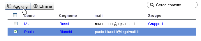 Pagina 28 di 29 Cliccando su uno dei campi evidenziati in blu è possibile accedere ai dettagli del contatto ed eventualmente modificarli