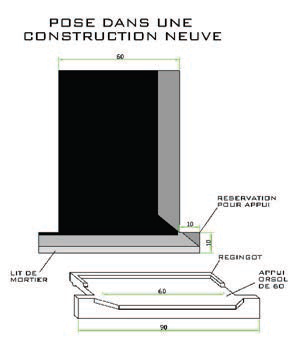 INCOLLAGGIO : DOPPIO INCOLLAGGIO (sulla parete e sulle lastre) Effetuare la posa di pietre angoli prima della posa dell architrave.