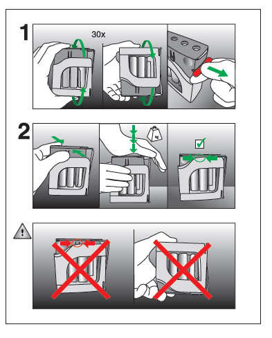 Componenti Cartuccia reagenti Il kit BIO-FLASH Toxo IgM contiene una cartuccia reagenti per 50 determinazioni (REF 3000-8554).