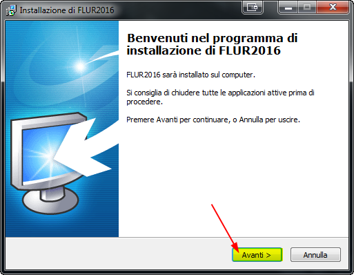 b) poi, dopo aver cliccato sul pulsante [Installa], estrae/copia il contenuto originale del Software (rilasciato dalla Regione Lazio) sull Hard