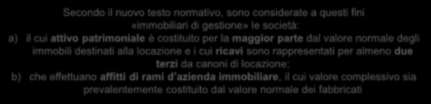 6 La definizione di «immobiliari di gestione» IL NU