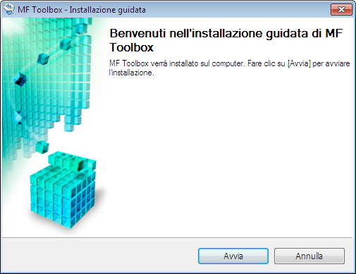 Viene quindi avviata l installazione di MF Toolbox. MF Toolbox non verrà installato nei casi descritti di seguito. Procedere al passaggio 16.