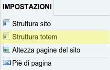 Struttura totem Questa sezione è dedicata alla struttura totem, ovvero alla pagina totem da visualizzare su grandi schermi all'interno della scuola per mostrare alcuni blocchi importanti su una