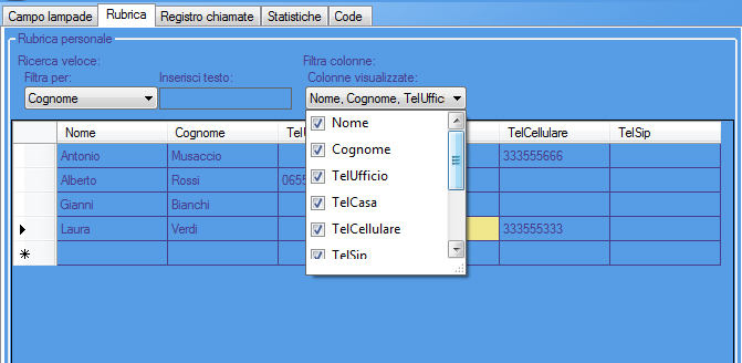 Rubrica telefnica integrata VipNet Client al su intern ha una semplice rubrica telefnica attravers la quale è pssibile memrizzare i numeri telefnici desiderati.