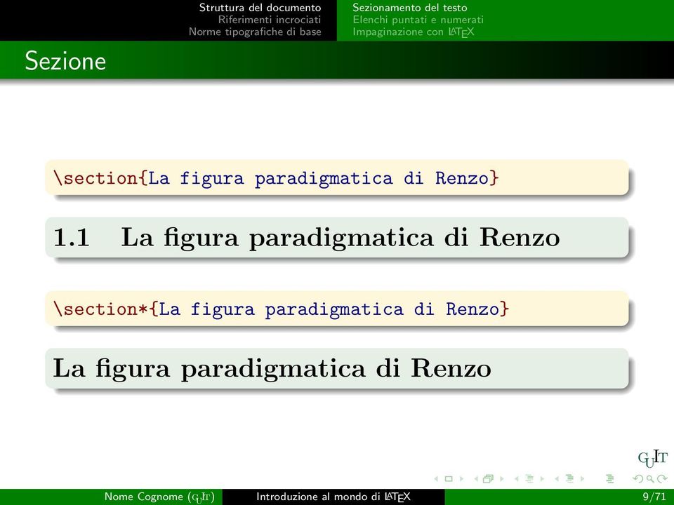 1 La figura paradigmatica di Renzo \section*{la figura