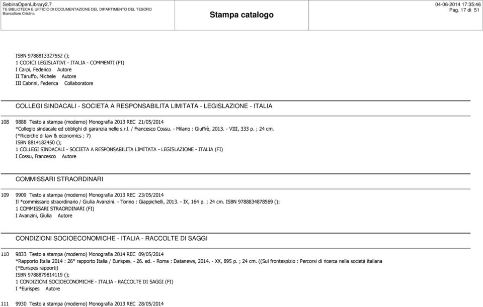 ITALIA COMMISSARI STRAORDINARI CONDIZIONI