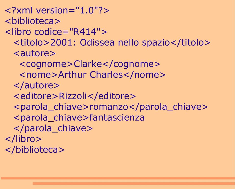 spazio</titolo> <autore> <cognome>clarke</cognome> <nome>arthur