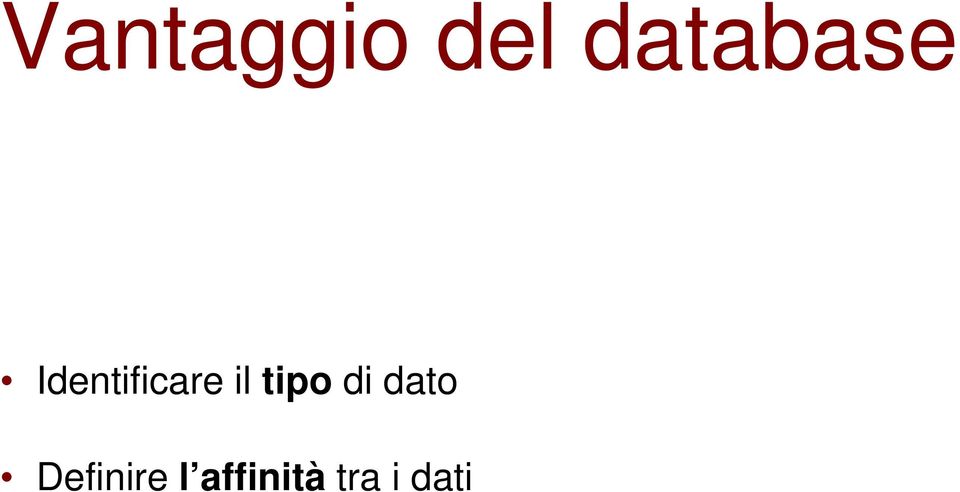 Identificare il tipo