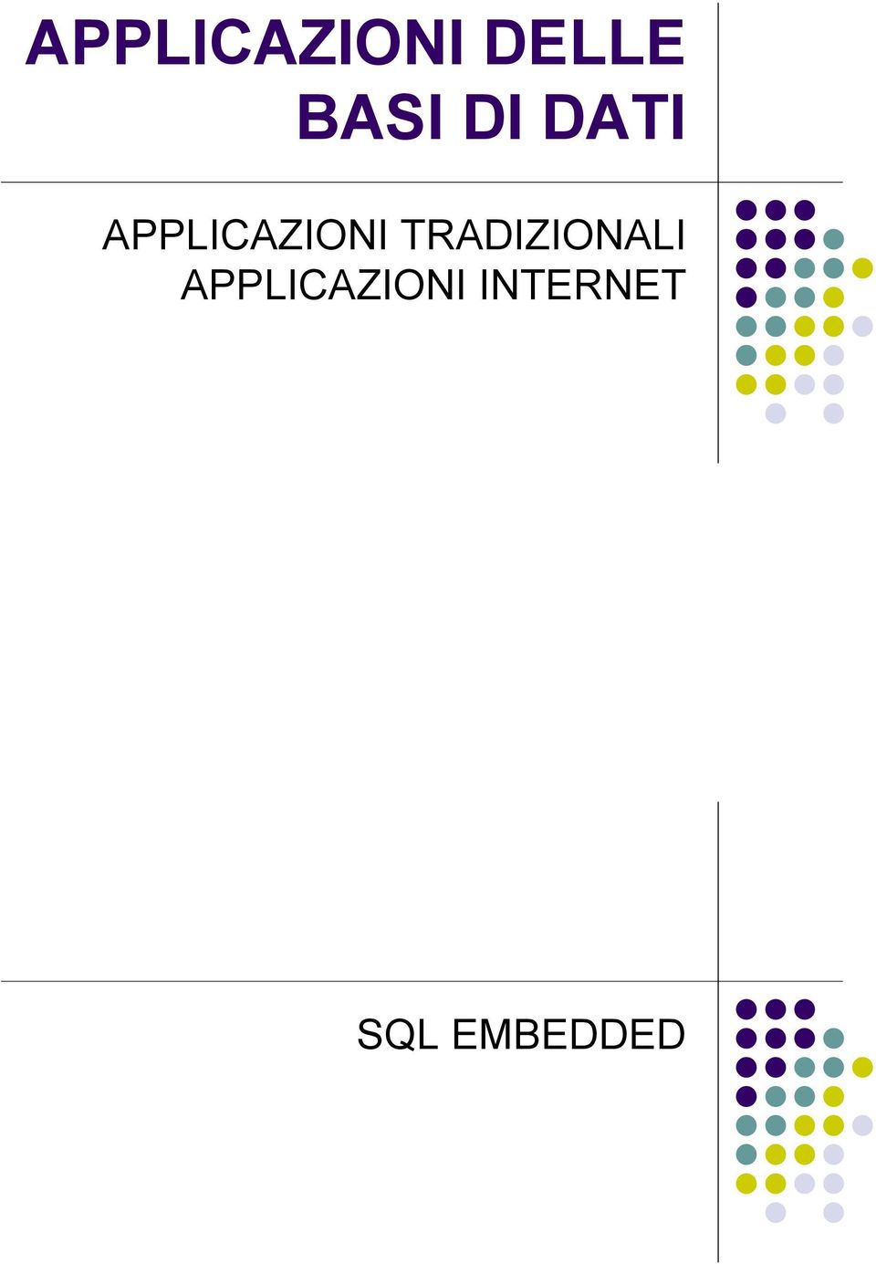 APPLICAZIONI