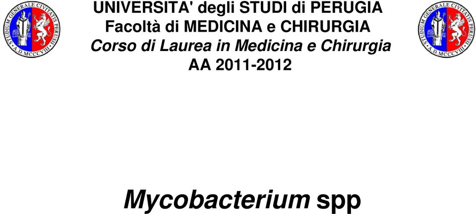 Corso di Laurea in Medicina e