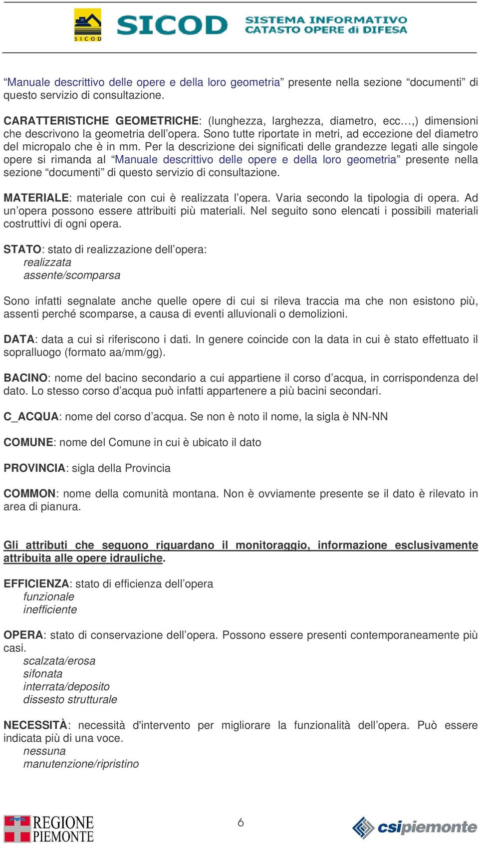 Sono tutte riportate in metri, ad eccezione del diametro del micropalo che è in mm.