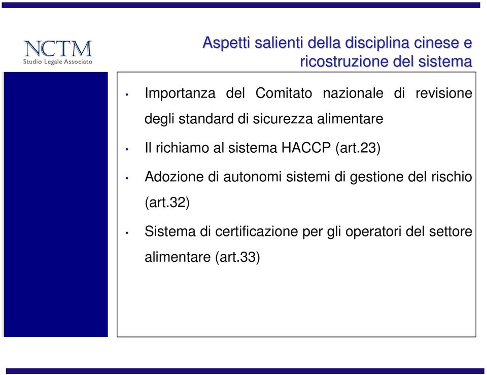 richiam al sistema HACCP (art.