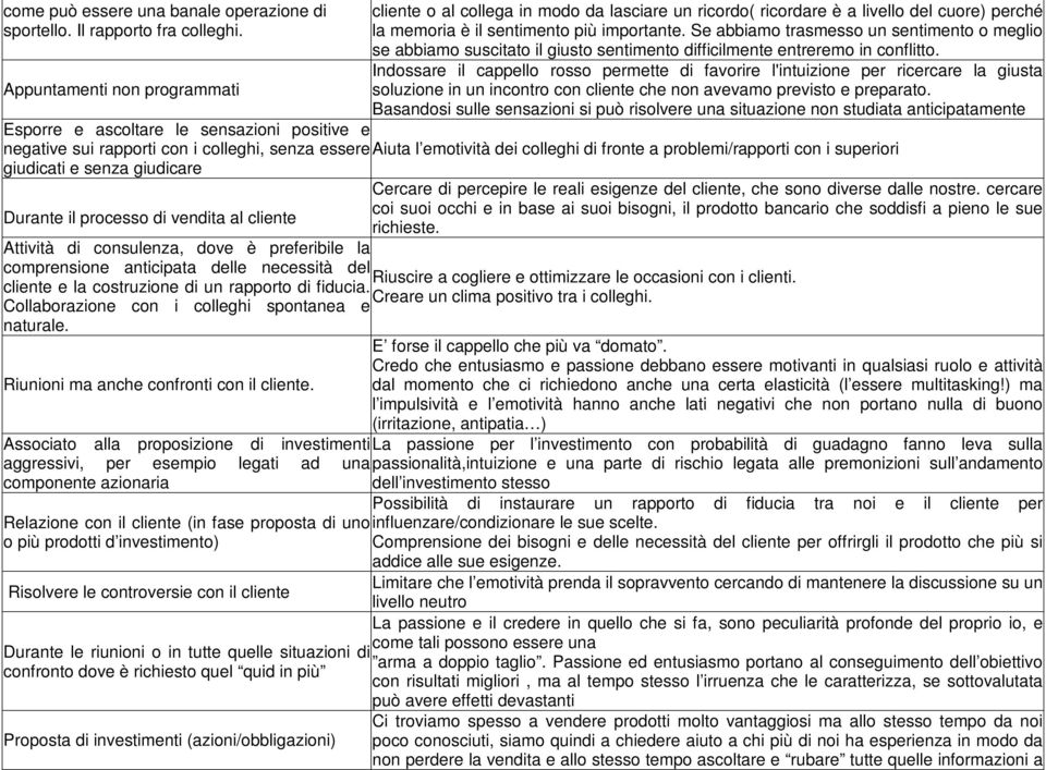 Se abbiamo trasmesso un sentimento o meglio se abbiamo suscitato il giusto sentimento difficilmente entreremo in conflitto.