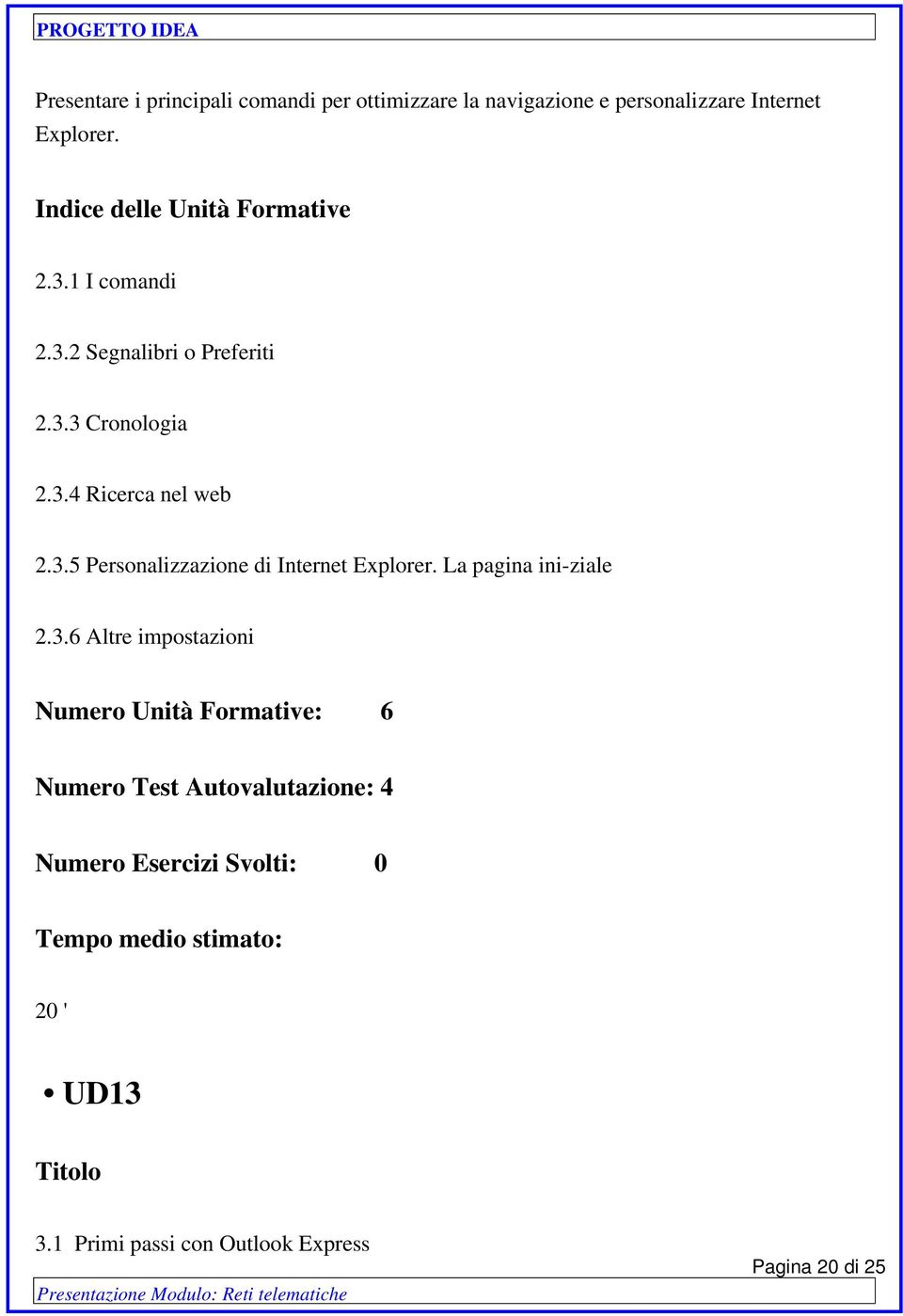 La pagina ini-ziale 2.3.