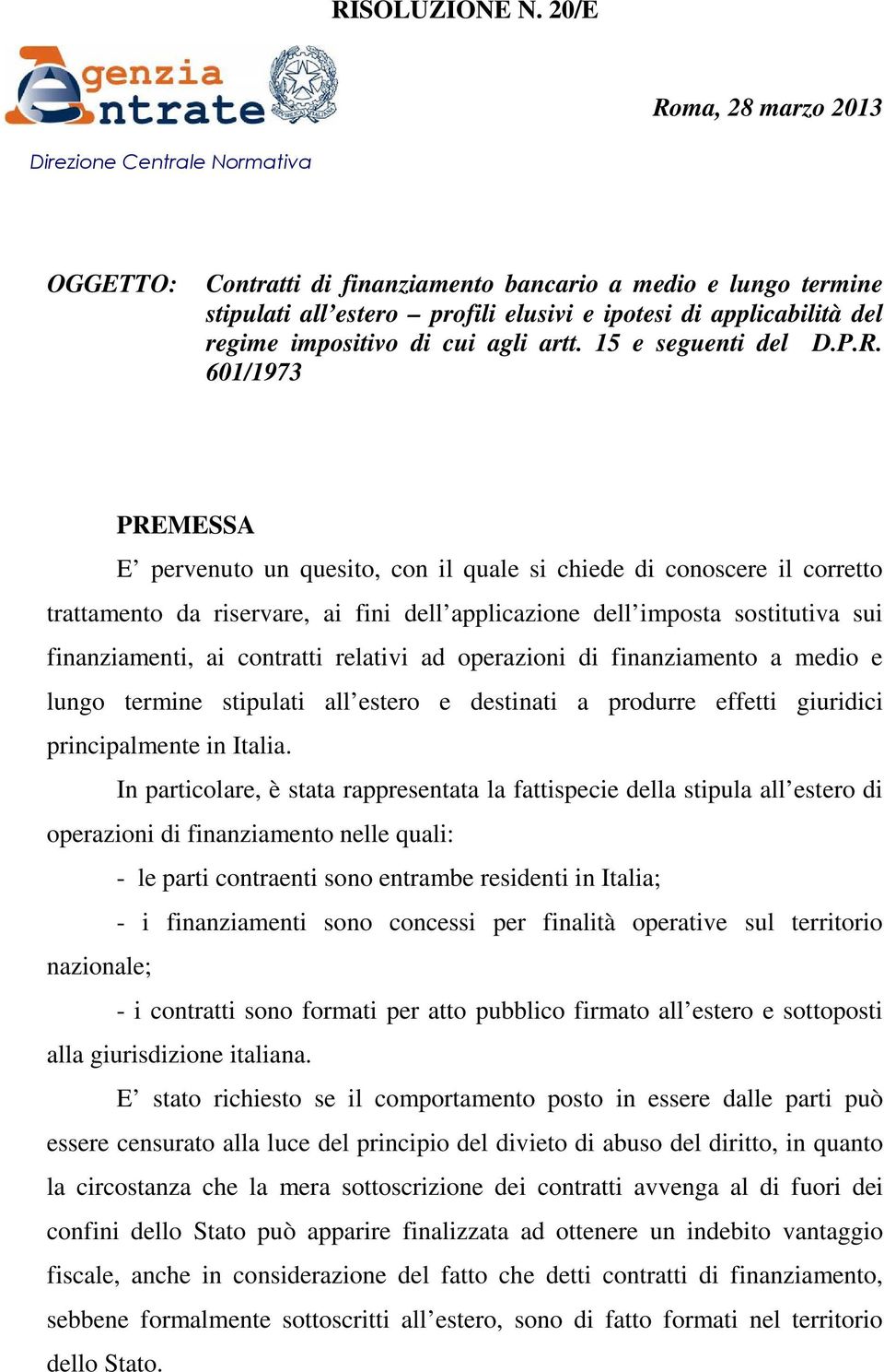 impositivo di cui agli artt. 15 e seguenti del D.P.R.