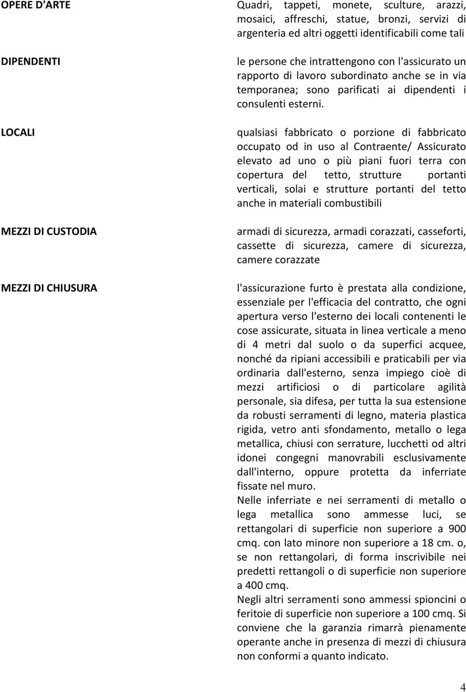 qualsiasi fabbricato o porzione di fabbricato occupato od in uso al Contraente/ Assicurato elevato ad uno o più piani fuori terra con copertura del tetto, strutture portanti verticali, solai e