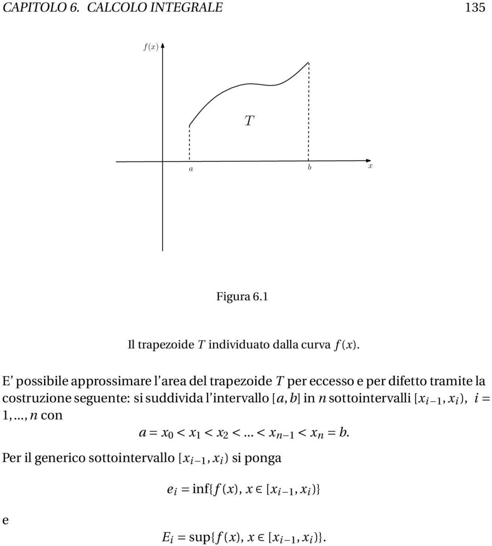 seguente: si suddivid l intervllo [,b] in n sottointervlli [ i, i ), i =,...,n con = 0 < < 2 <.