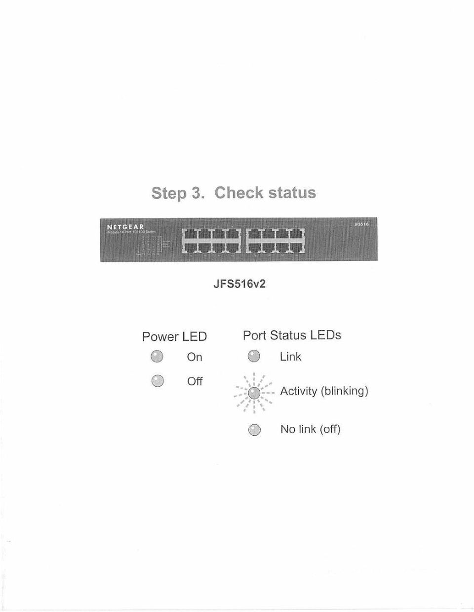 ' i'" 1rss1 JFS516v2 Power LED e:> On Ü Off Port