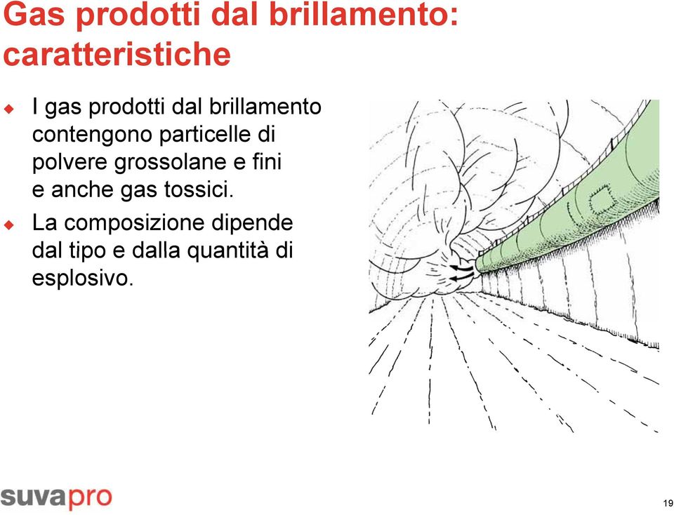 polvere grossolane e fini e anche gas tossici.