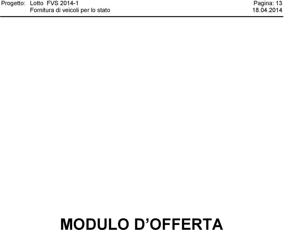 D OFFERTA