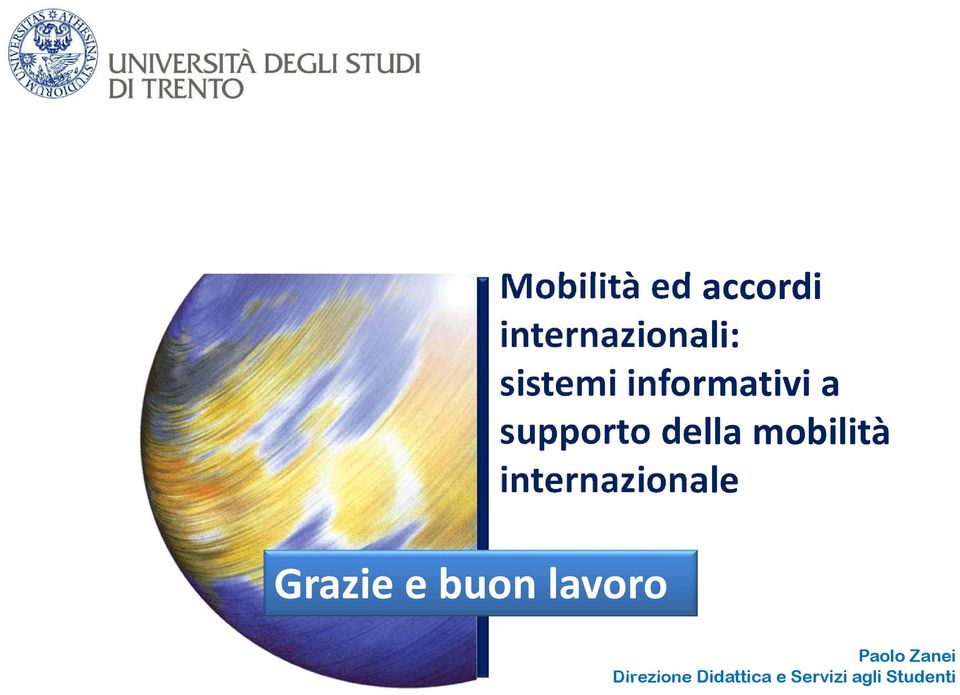 supporto della mobilità internazionale
