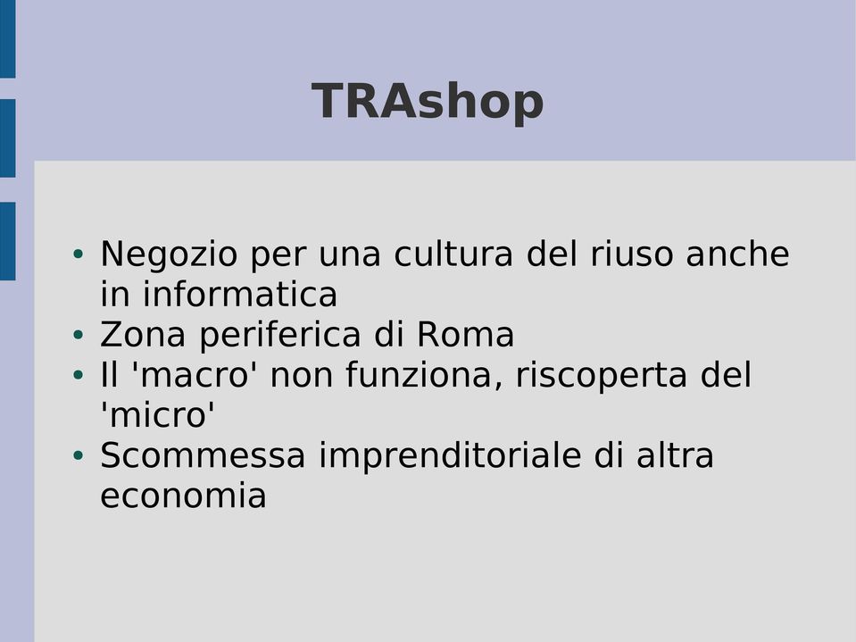 Il 'macro' non funziona, riscoperta del