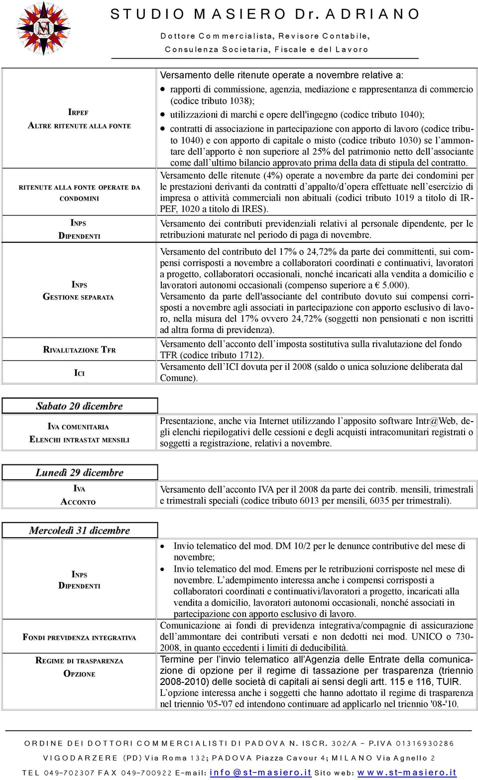 lavoro (codice tributo 1040) e con apporto di capitale o misto (codice tributo 1030) se l ammontare dell apporto è non superiore al 25% del patrimonio netto dell associante come dall ultimo bilancio