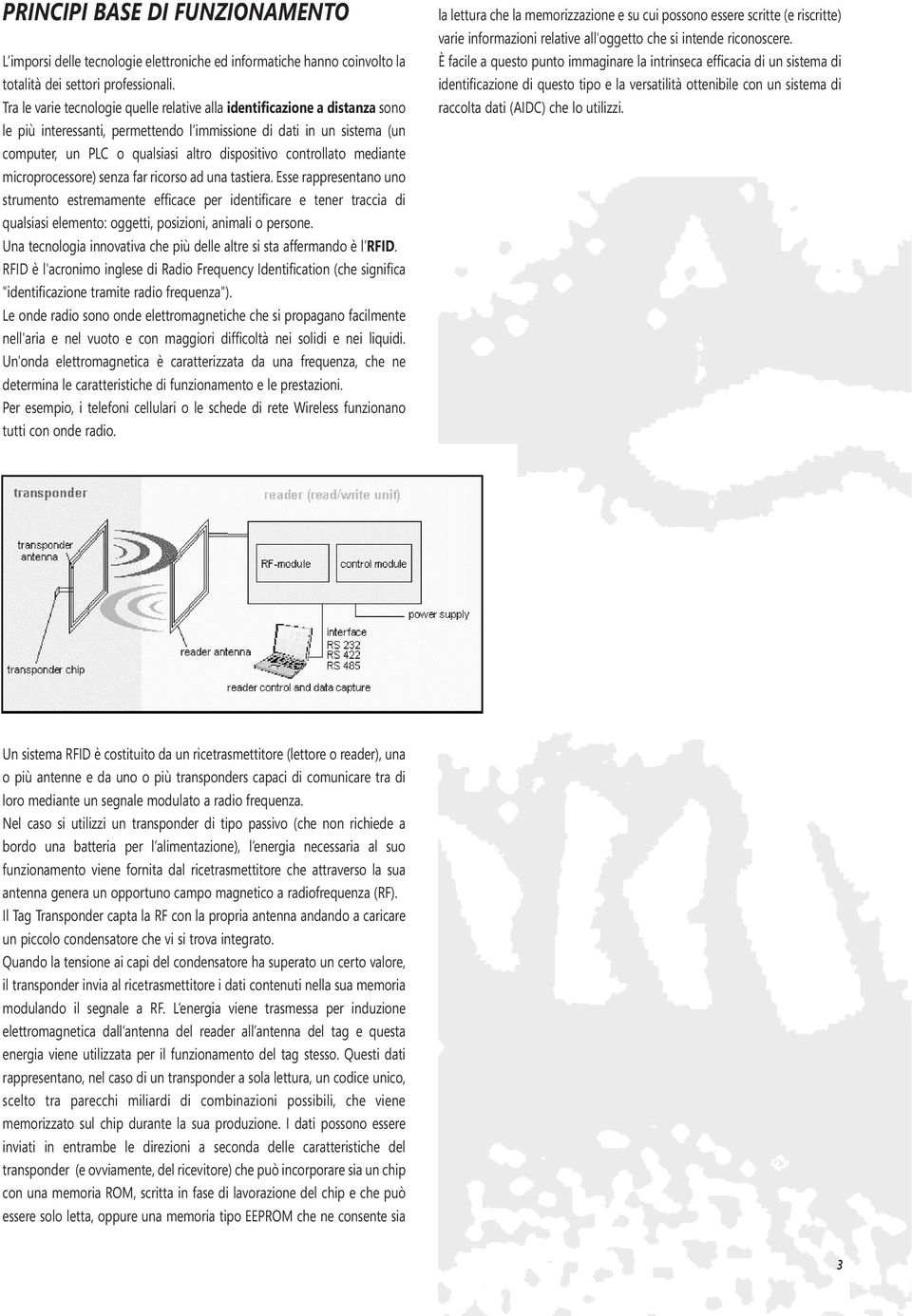 controllato mediante microprocessore) senza far ricorso ad una tastiera.