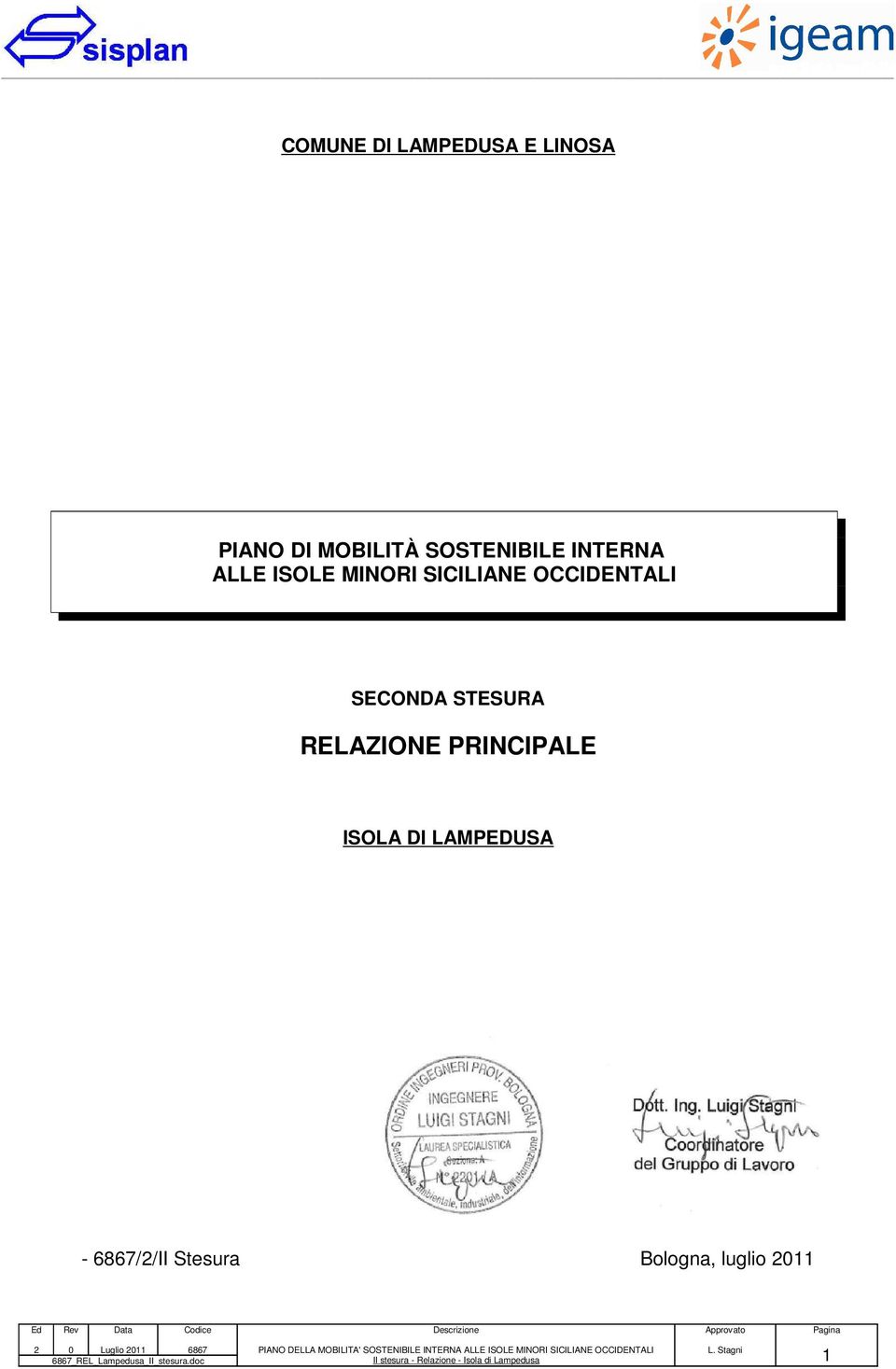 OCCIDENTALI SECONDA STESURA RELAZIONE PRINCIPALE ISOLA