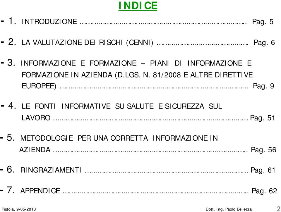 81/2008 E ALTRE DIRETTIVE EUROPEE) Pag. 9-4.