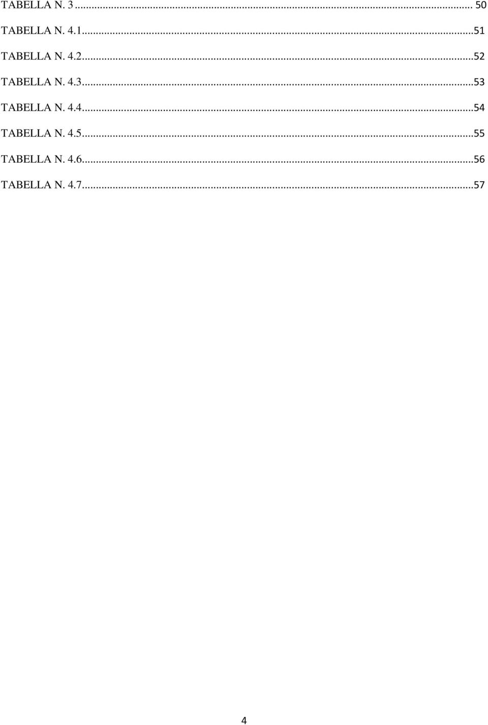 ..53 TABELLA N. 4.4...54 TABELLA N. 4.5...55 TABELLA N.