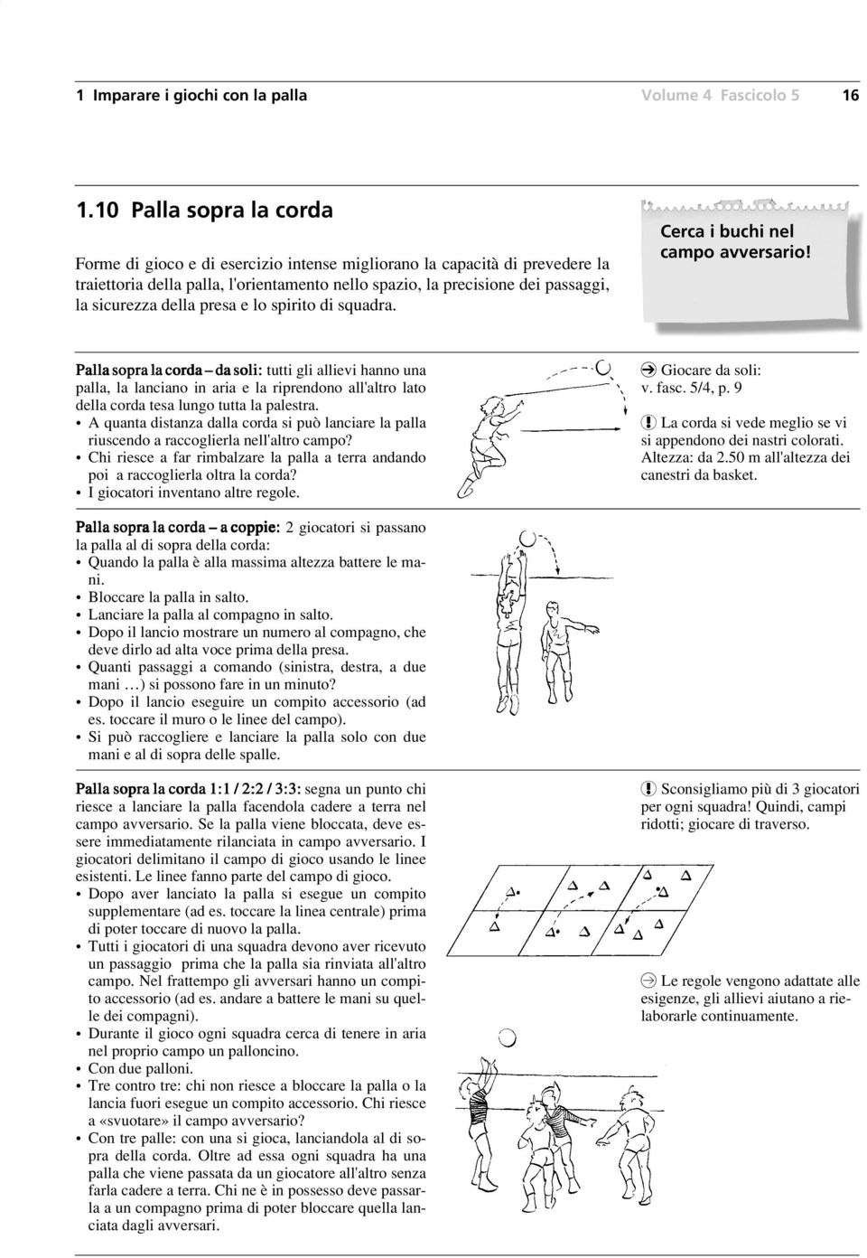 della presa e lo spirito di squadra. Cerca i buchi nel campo avversario!