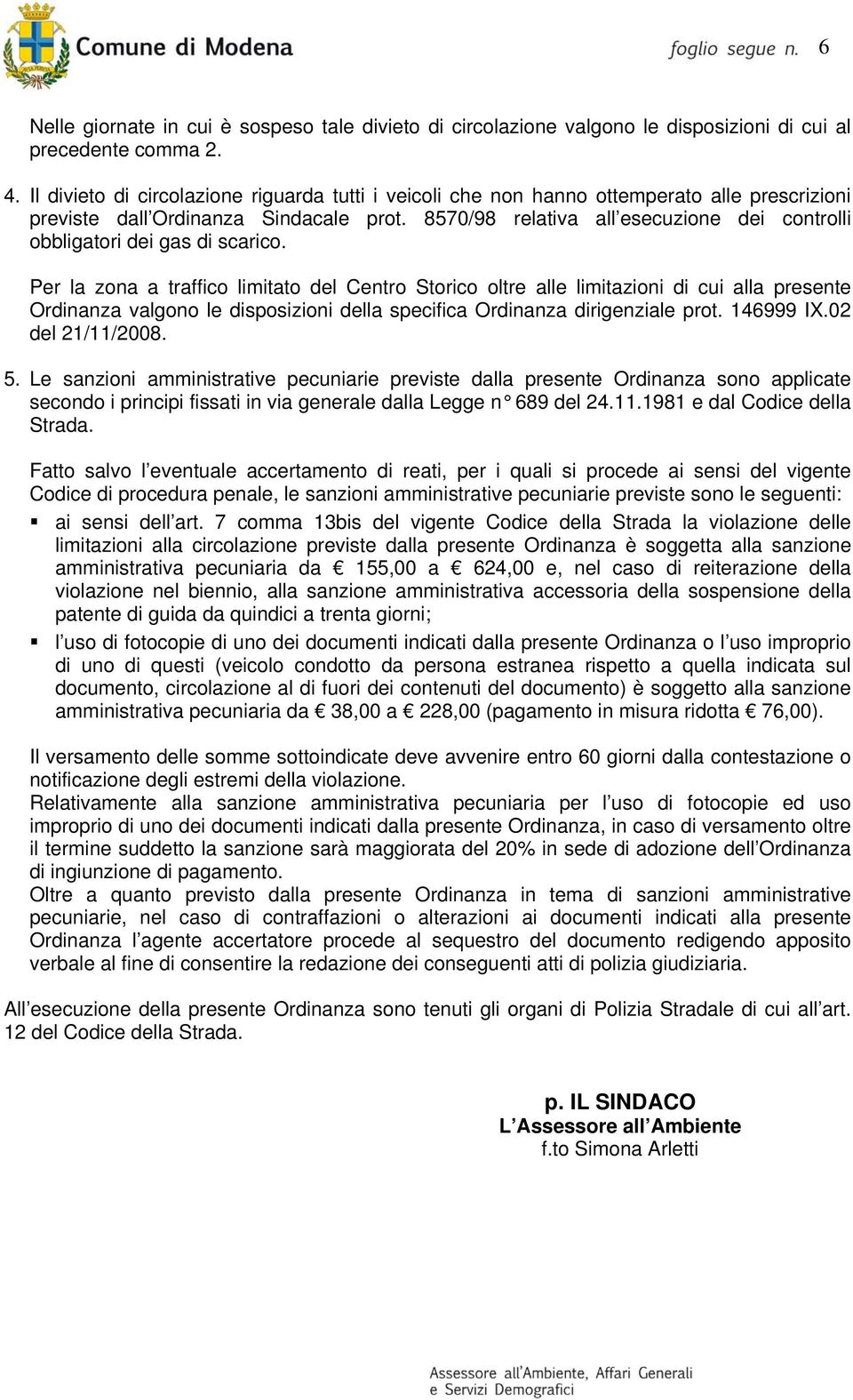 8570/98 relativa all esecuzione dei controlli obbligatori dei gas di scarico.