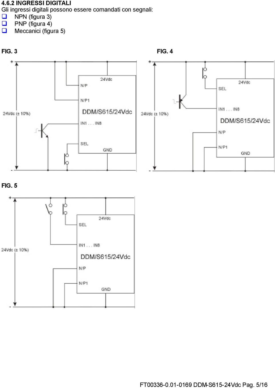 3) PNP (figura 4) Meccanici (figura 5) FIG. 3 FIG.