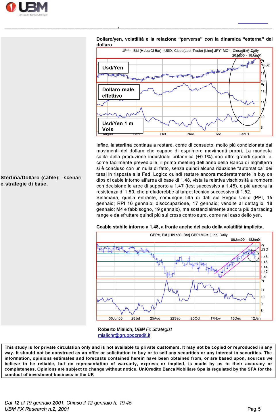 Infine, la sterlina continua a restare, come di consueto, molto più condizionata dai movimenti del dollaro che capace di esprimere movimenti propri.