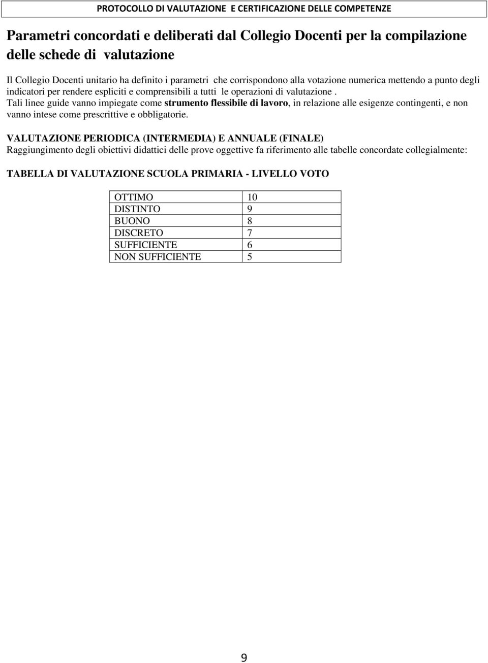 Tali linee guide vanno impiegate come strumento flessibile di lavoro, in relazione alle esigenze contingenti, e non vanno intese come prescrittive e obbligatorie.