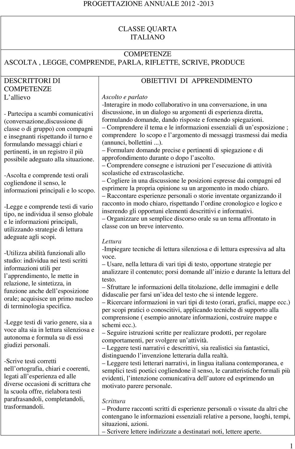 -Ascolta e comprende testi orali cogliendone il senso, le informazioni principali e lo scopo.