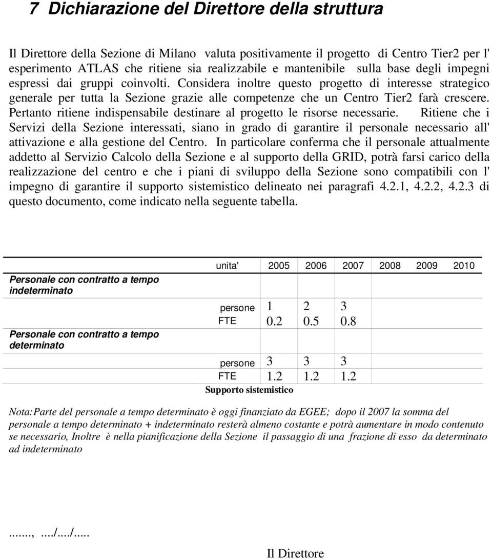 Considera inoltre questo progetto di interesse strategico generale per tutta la Sezione grazie alle competenze che un Centro Tier2 farà crescere.