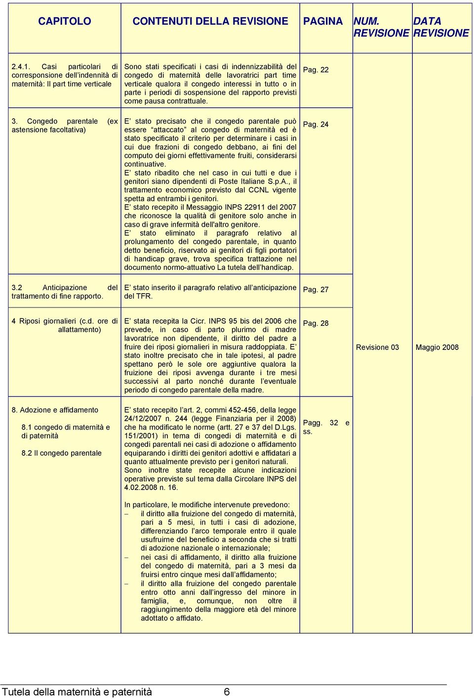 qualora il congedo interessi in tutto o in parte i periodi di sospensione del rapporto previsti come pausa contrattuale. Pag. 22 3.