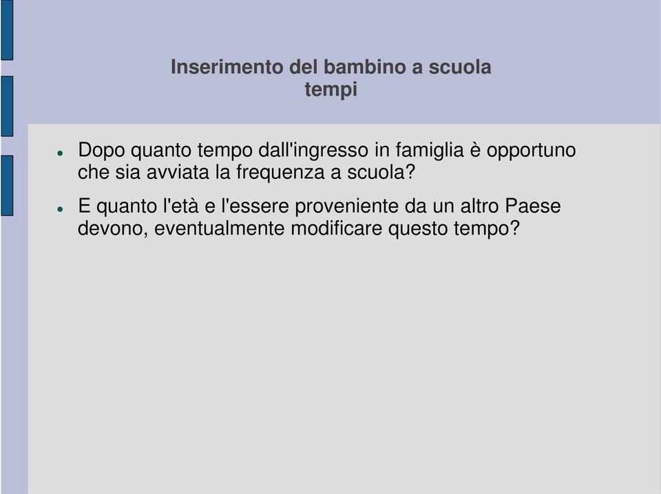 frequenza a scuola?