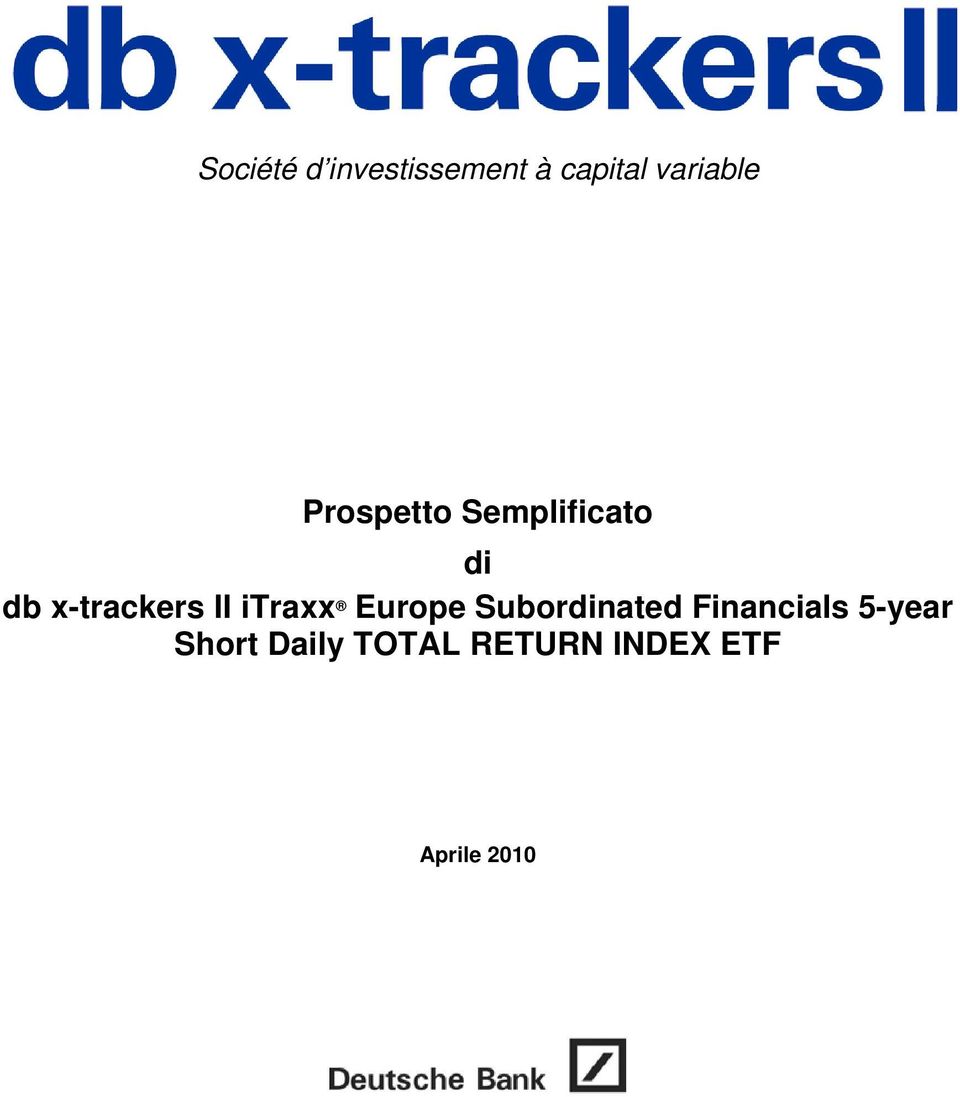 itraxx Europe Subordinated Financials 5-year