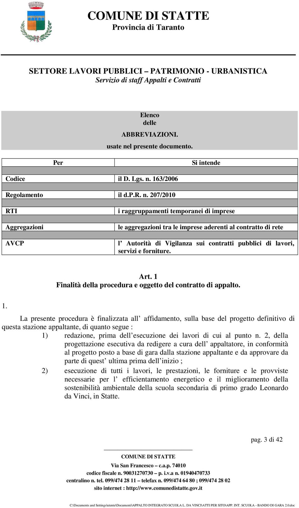 163/2006 Regolamento il d.p.r. n.