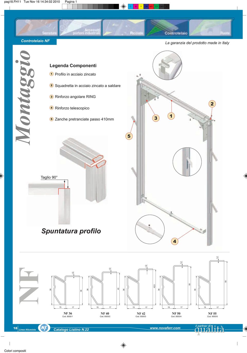 pretranciate passo 40mm Spuntatura profilo 36,2 36 36,2 40 36 5,2 42,5 3 36 4,2 50 36 2,2 55 5 7 5 7 5 7 5 7 5 7