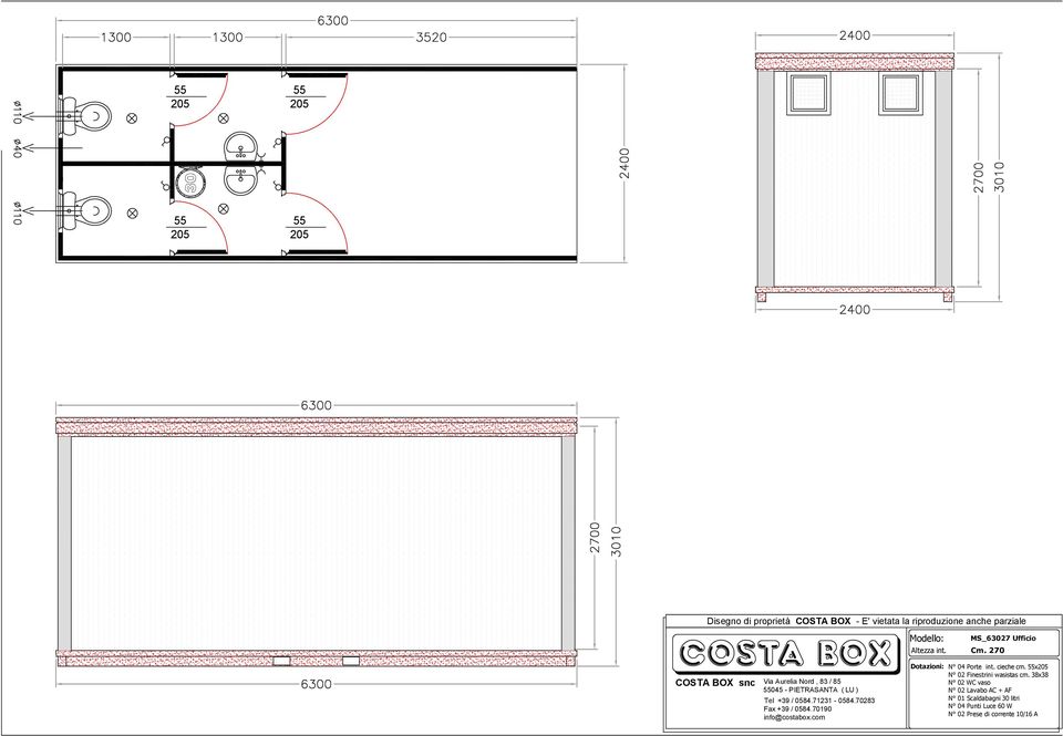 55x205 N 02 Finestrini wasistas cm.