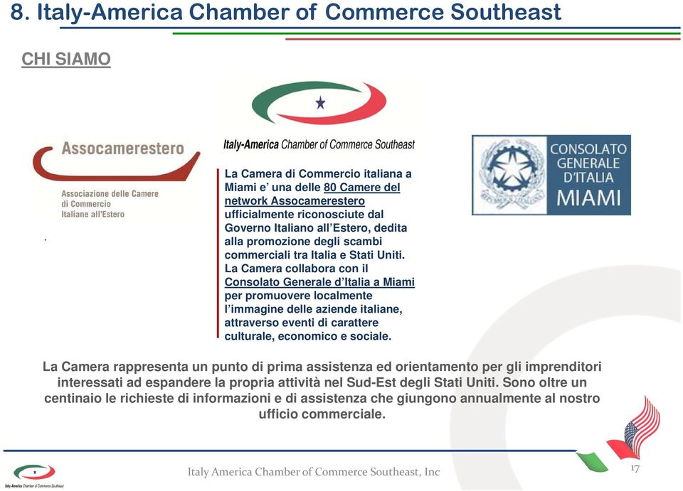 commerciali tra Italia e Stati Uniti.