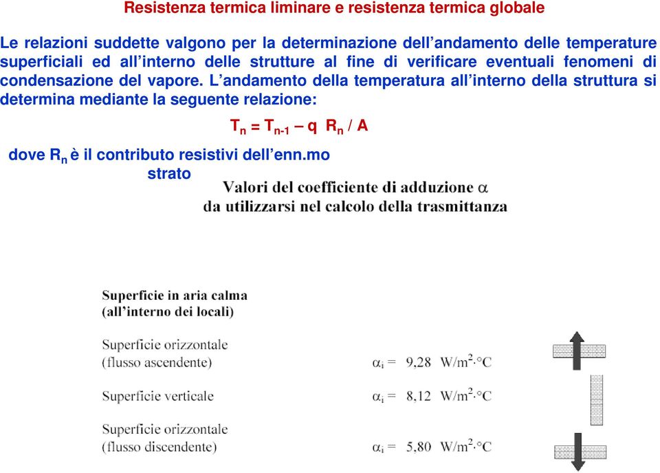 fenomeni di condensazione del vapore.