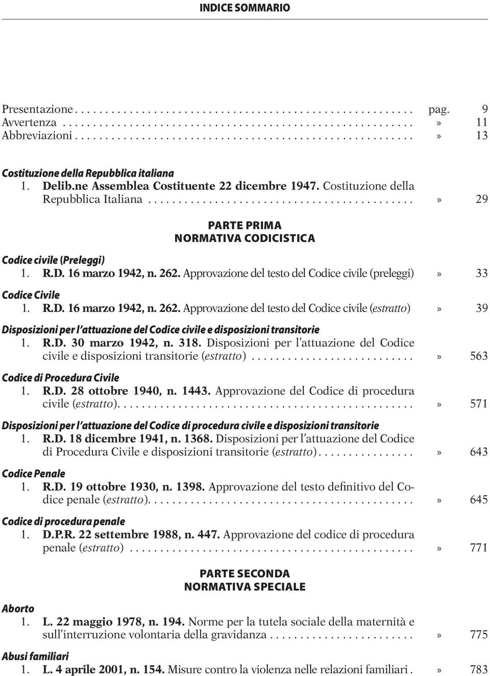 » 33 Codice Civile 1. R.D. 16 marzo 1942, n. 262. Approvazione del testo del Codice civile (estratto).» 39 Disposizioni per l attuazione del Codice civile e disposizioni transitorie 1. R.D. 30 marzo 1942, n.