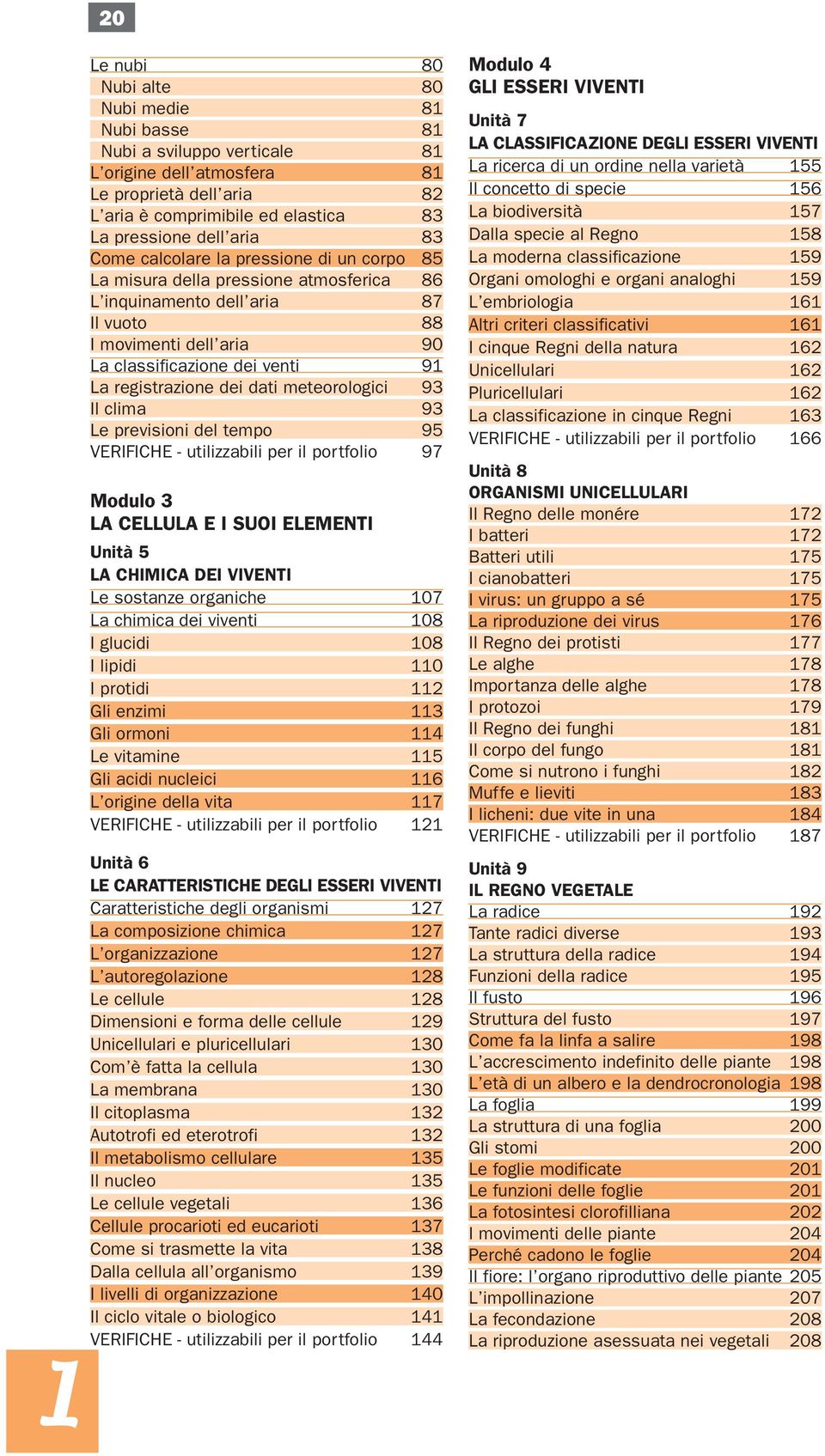 registrazione dei dati meteorologici 93 Il clima 93 Le previsioni del tempo 95 VERIFICHE - utilizzabili per il portfolio 97 Modulo 3 LA CELLULA E I SUOI ELEMENTI Unità 5 LA CHIMICA DEI VIVENTI Le